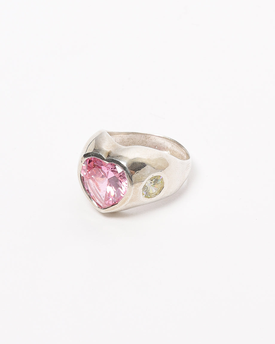 The Lovers Ring Pink Silver