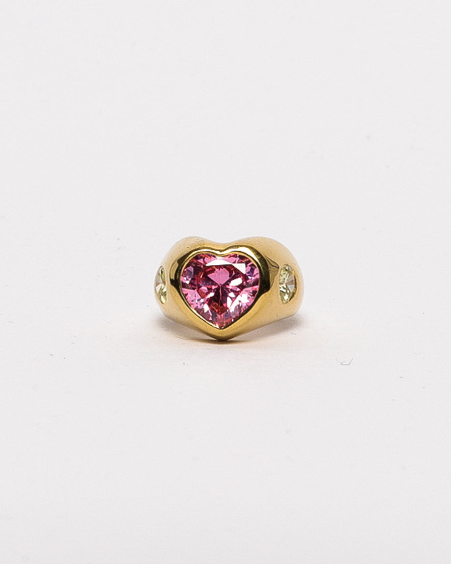 The Lovers Ring Pink Golden