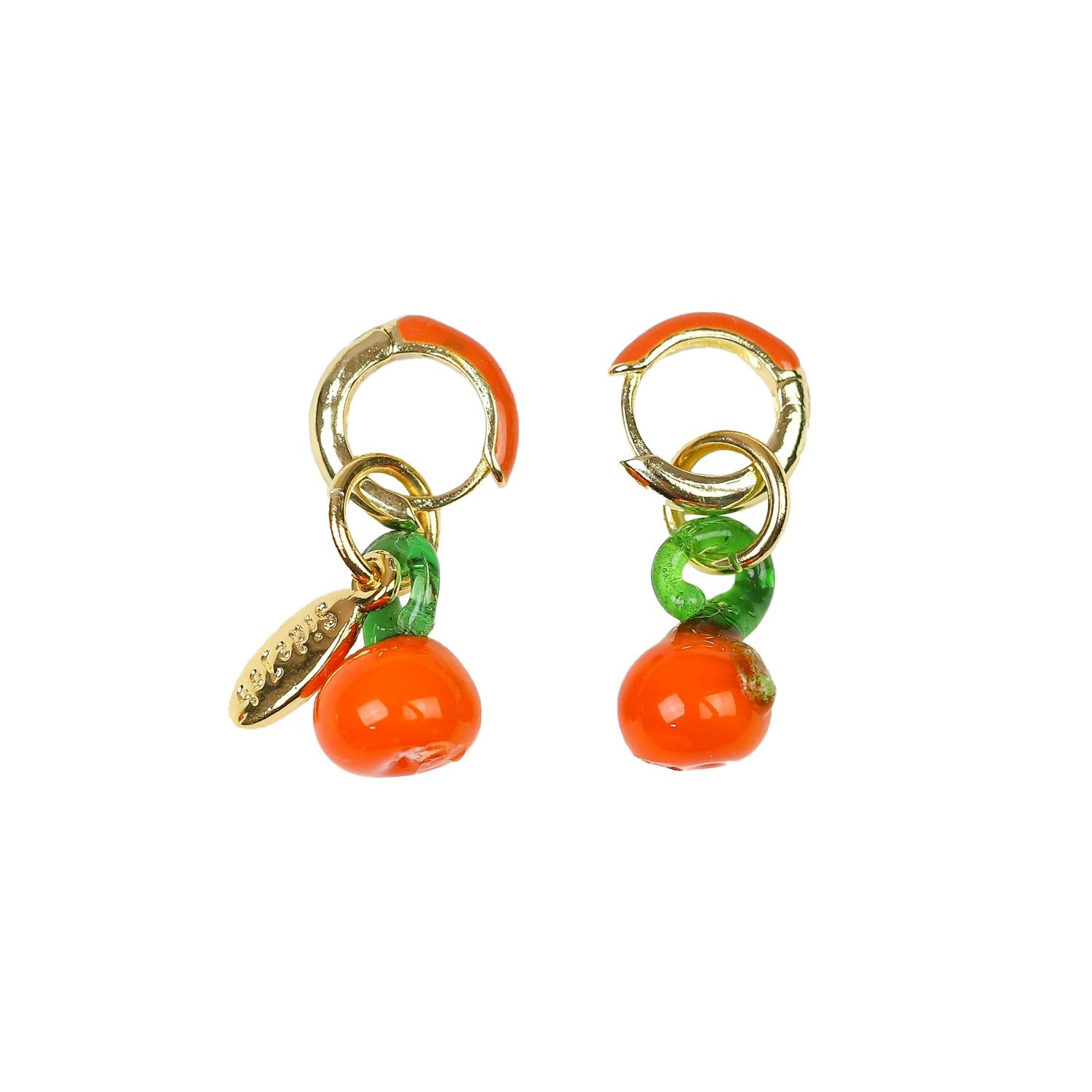 Double Earrings Naranjas